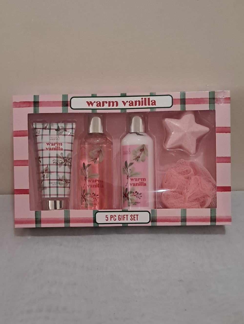 Warm Vanilla 5-Piece Bath & Body Gift Set — Pink